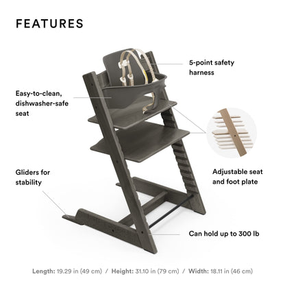 Stokke: Tripp Trapp Adjustable Chair and Newborn Set (Up to 20 lbs) - The Tribalist