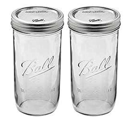 The Tribalist - Ball: 24oz Wide Mouth Glass Jar (Pack of 2)