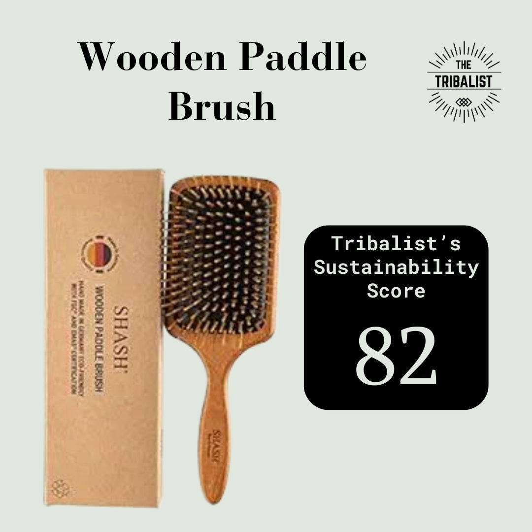 eco-friendly- Wooden Paddle Brush