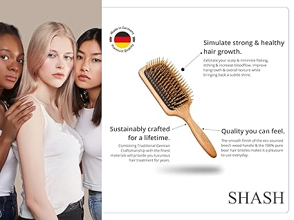 eco-friendly- Wooden Paddle Brush