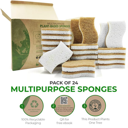 AIRNEX: Natural Dish Sponges - Multipurpose, Plant - Based Sponges - The Tribalist