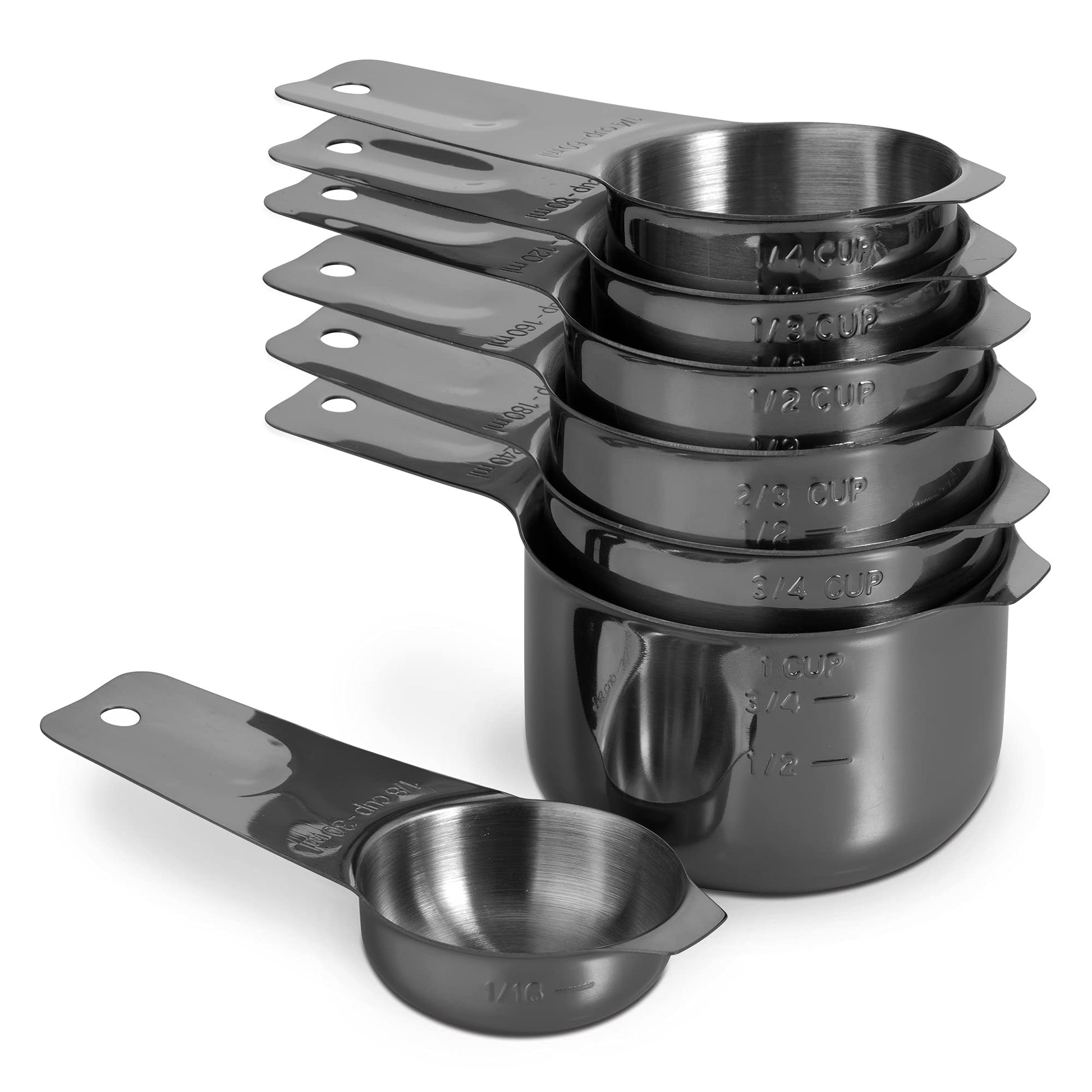 ALLWIN - HOUSEWARE: 13 - piece Measuring Cups and Spoons Set, 18/8 Stainless Steel, Ergonomic Handle with Ring Connector - The Tribalist