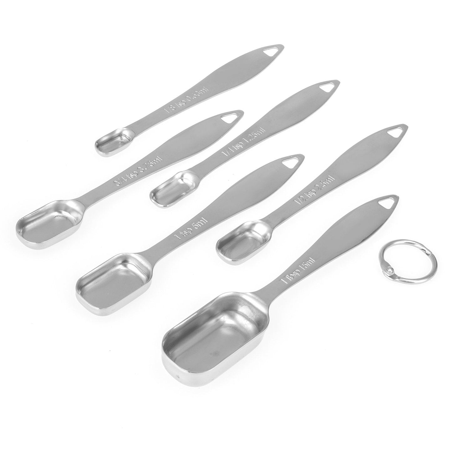 ALLWIN - HOUSEWARE: 13 - piece Measuring Cups and Spoons Set, 18/8 Stainless Steel, Ergonomic Handle with Ring Connector - The Tribalist