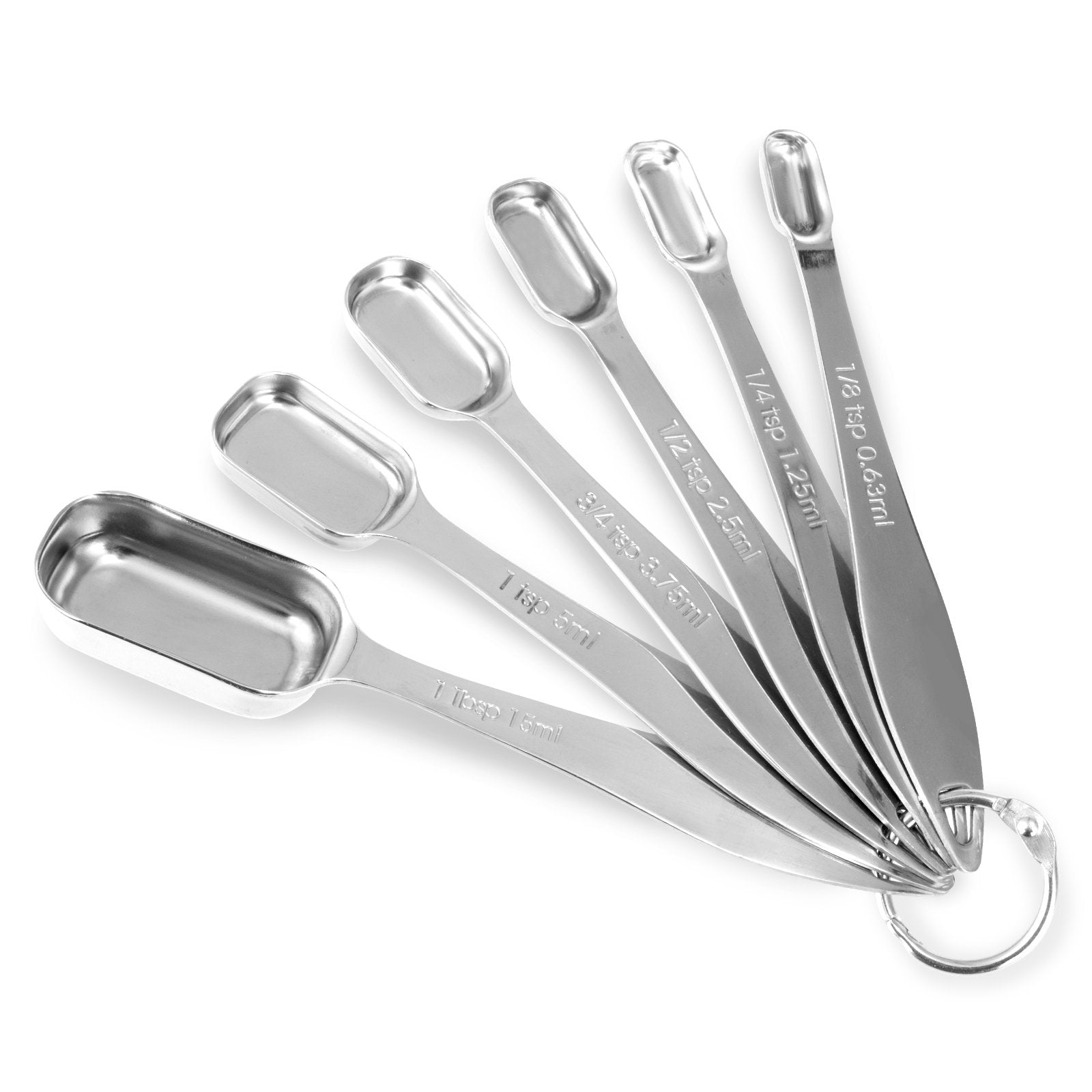 ALLWIN - HOUSEWARE: 13 - piece Measuring Cups and Spoons Set, 18/8 Stainless Steel, Ergonomic Handle with Ring Connector - The Tribalist