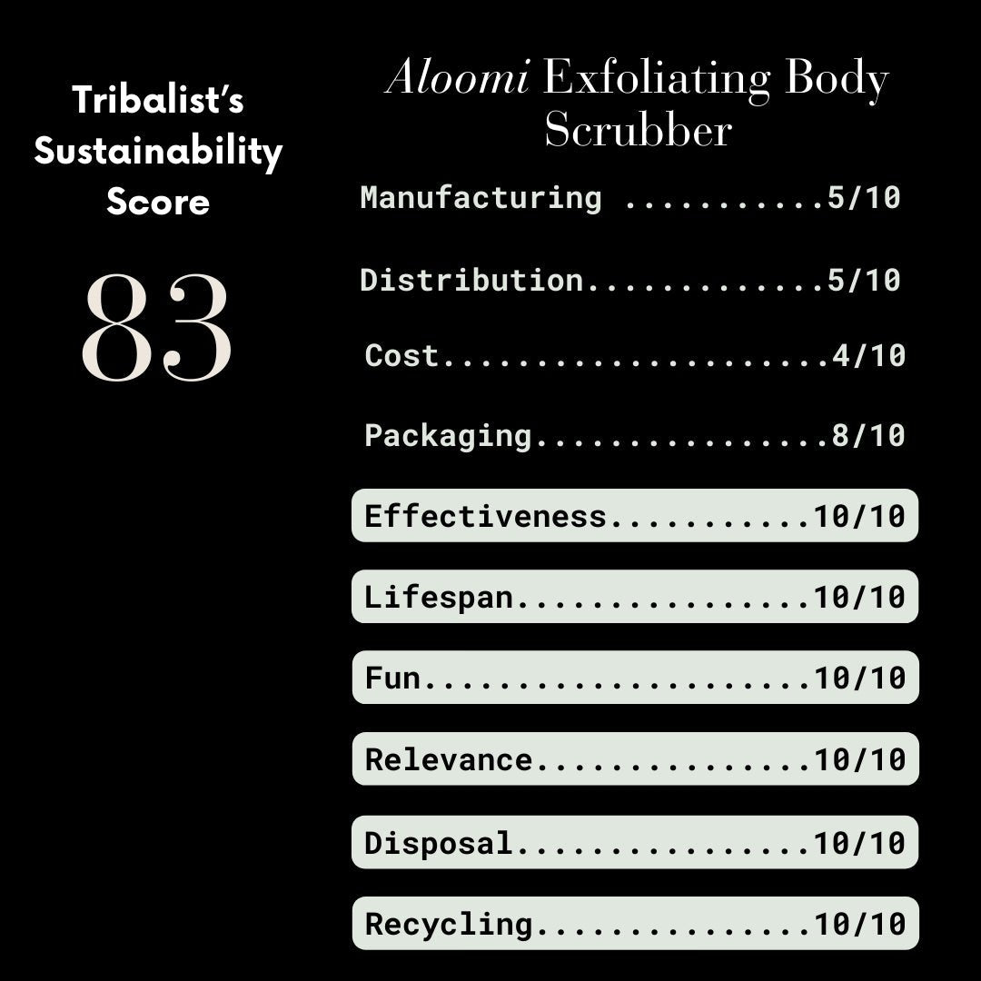 The Tribalist - Aloomi: Exfoliating Body Scrubber Made of Natural Egyptian Loofah Sponge