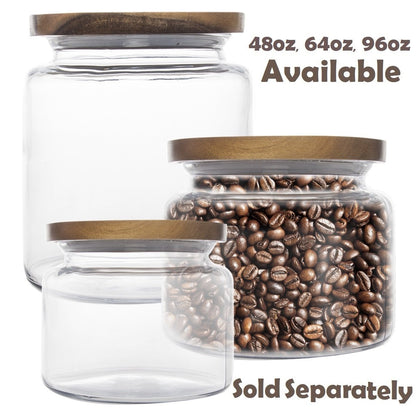 The Tribalist - Anchor Hocking: 48oz Glass Jars Kitchen Canister With Wood Lids (Pack of 2)