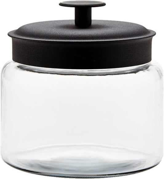 The Tribalist - Anchor Hocking: 48oz Montana Jar with Black Lid