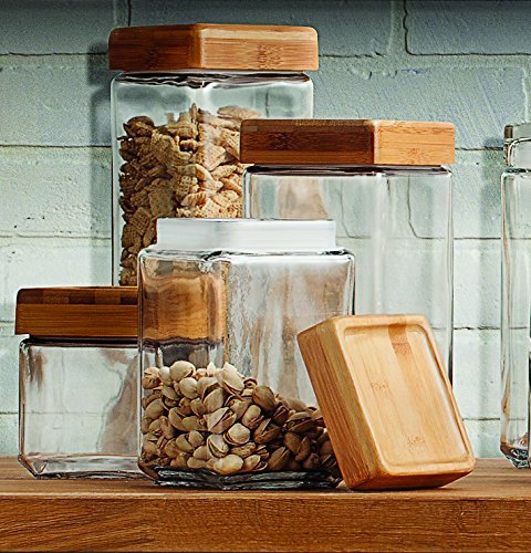 The Tribalist - Anchor Hocking: All-Clear Glass Stackable Jars (2 Quarts)