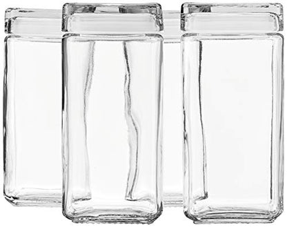 The Tribalist - Anchor Hocking: All-Clear Glass Stackable Jars (2 Quarts)