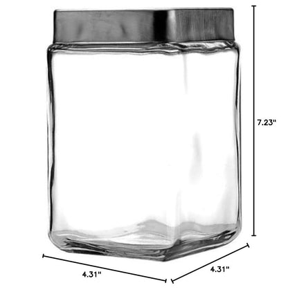 The Tribalist - Anchor Hocking: All-Clear Glass Stackable Jars (2 Quarts)