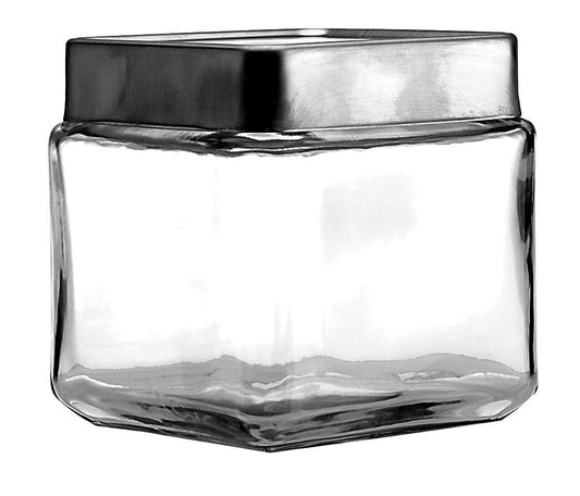 The Tribalist - Anchor Hocking: All-Clear Glass Stackable Jars (2 Quarts)