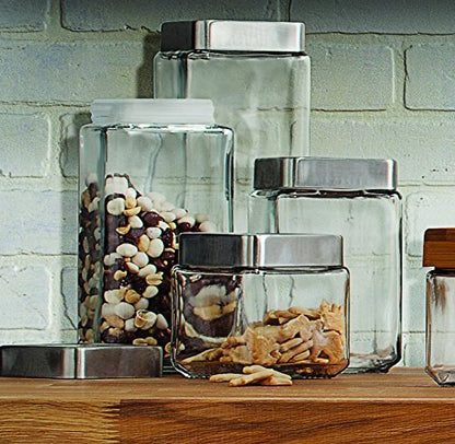 The Tribalist - Anchor Hocking: All-Clear Glass Stackable Jars (2 Quarts)