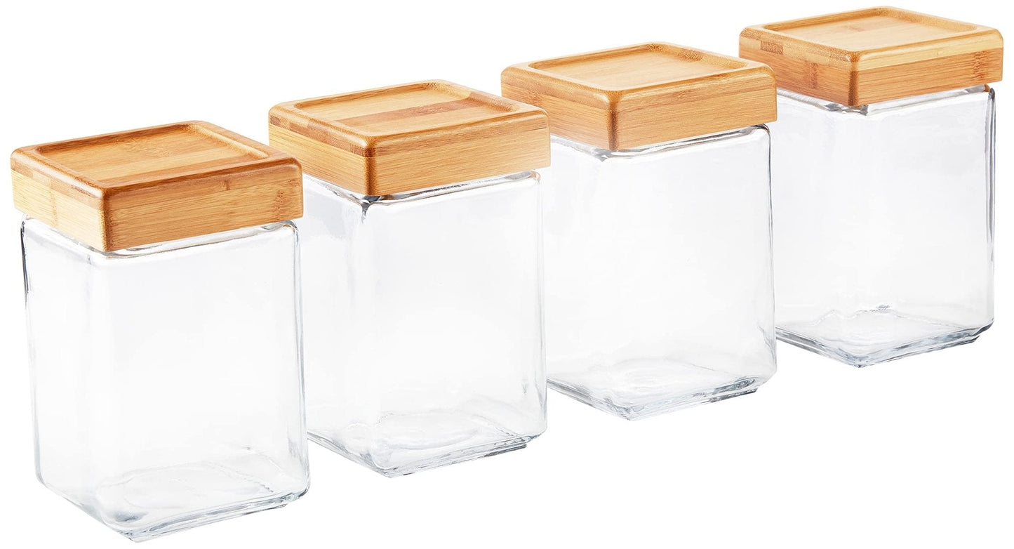 The Tribalist - Anchor Hocking: All-Clear Glass Stackable Jars (2 Quarts)