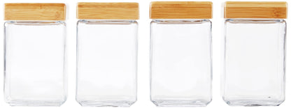 The Tribalist - Anchor Hocking: All-Clear Glass Stackable Jars (2 Quarts)