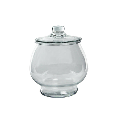 The Tribalist - Anchor Hocking: Clear Glass Jar with Brushed Aluminum Lid (Set of 4)