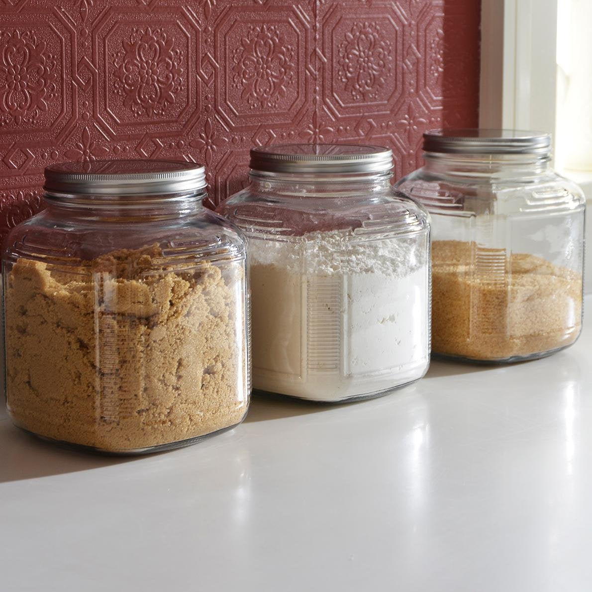 The Tribalist - Anchor Hocking: Cracker Jar with Brushed Aluminum Lid (Set of 4)