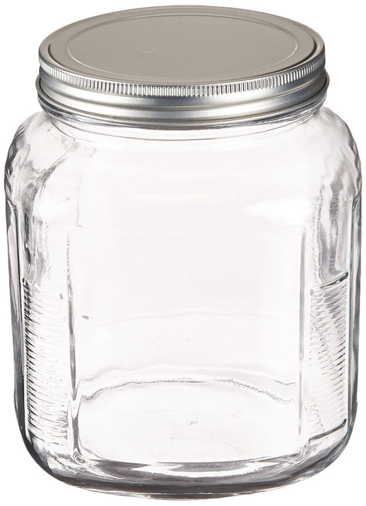 The Tribalist - Anchor Hocking: Cracker Jar with Brushed Aluminum Lid (Set of 4)