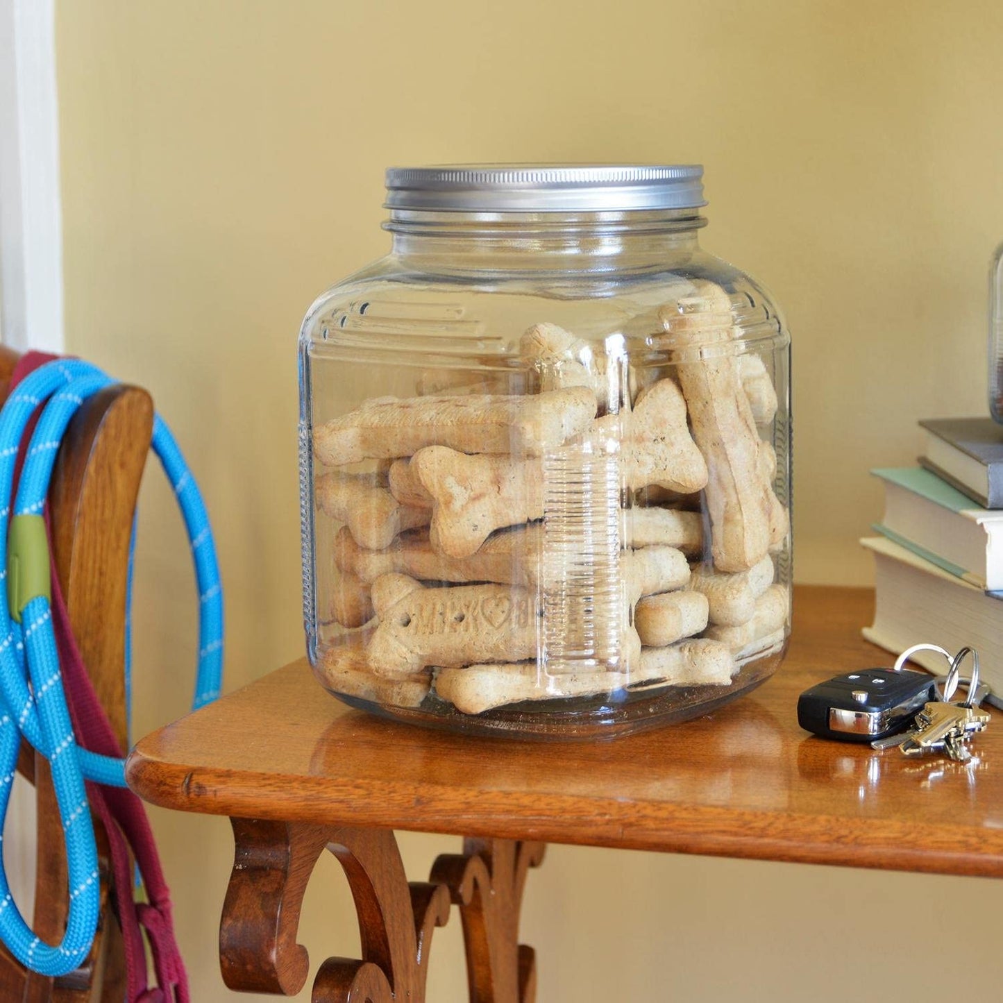 The Tribalist - Anchor Hocking: Cracker Jar with Brushed Aluminum Lid (Set of 4)