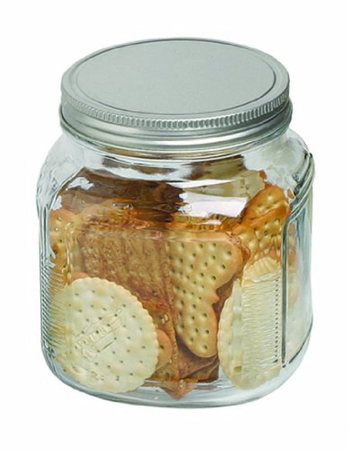 The Tribalist - Anchor Hocking: Cracker Jar with Brushed Aluminum Lid (Set of 4)