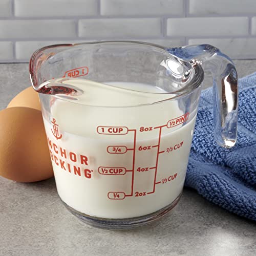 Anchor Hocking: Glass Measuring Cups (5-Oz, 1, 2, and 4-cup) - The Tribalist