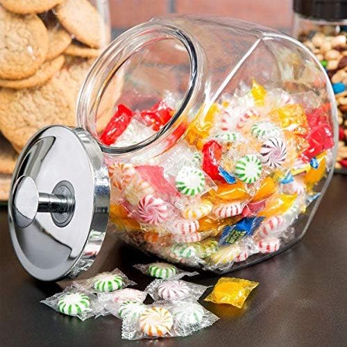 The Tribalist - Anchor Hocking: Glass Penny Candy Jar with Chrome Cover (0.5 Gallons)