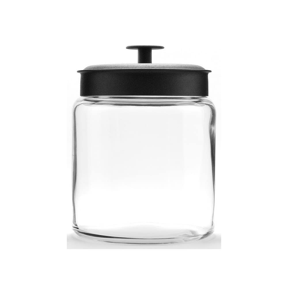 Anchor Hocking: Mini Montana Glass Jar with Black Metal Lid - The Tribalist