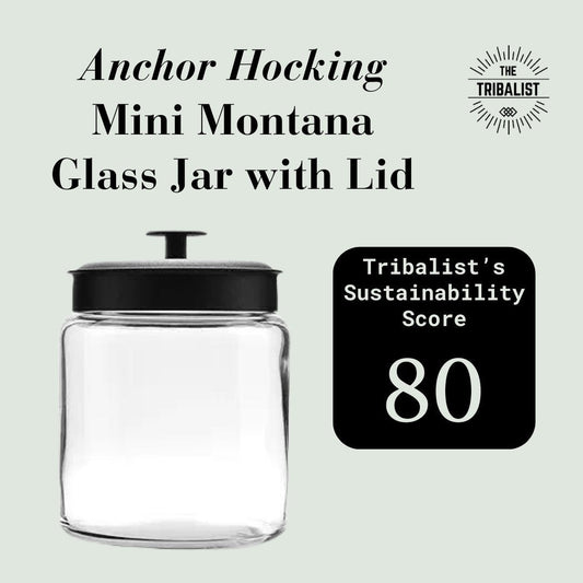 Anchor Hocking: Mini Montana Glass Jar with Black Metal Lid - The Tribalist