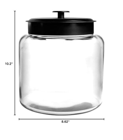 Anchor Hocking: Mini Montana Glass Jar with Black Metal Lid - The Tribalist