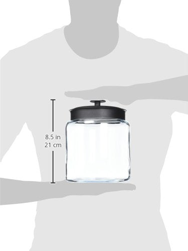 Anchor Hocking: Mini Montana Glass Jar with Black Metal Lid - The Tribalist