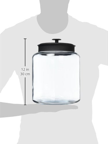 Anchor Hocking: Mini Montana Glass Jar with Black Metal Lid - The Tribalist