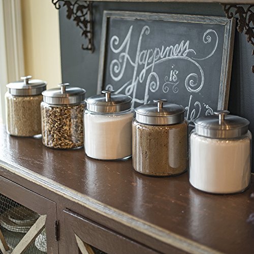 The Tribalist - Anchor Hocking: Montana Jar with Brushed Metal Lids