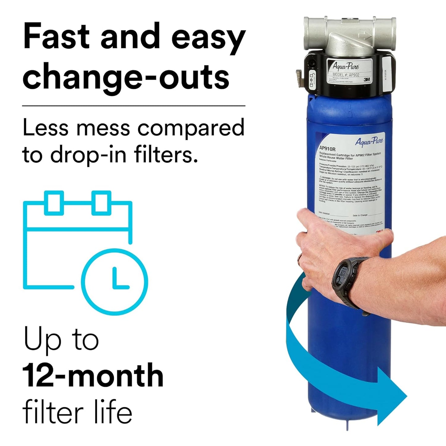 Aqua - Pure: AP904 3M Whole House Sanitary Quick Change Water Filter System - The Tribalist