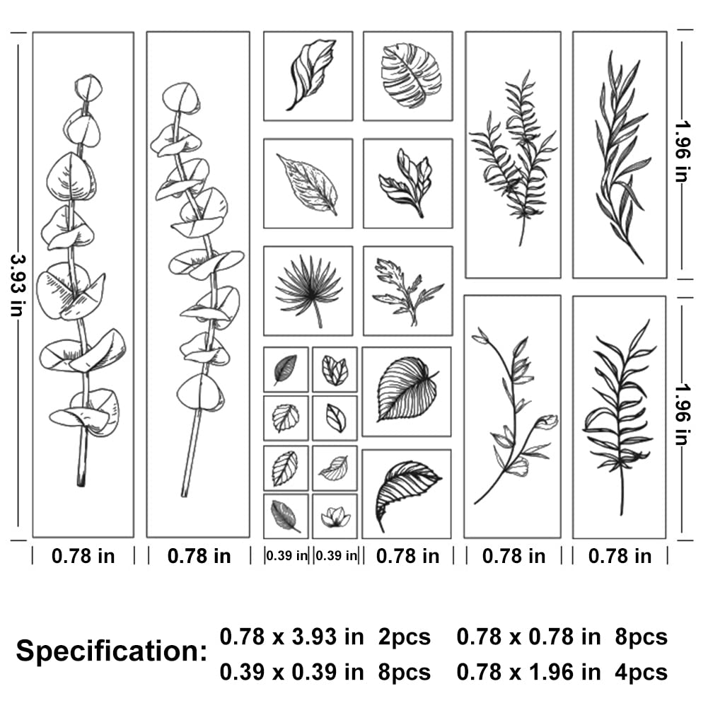 Arcemain: Wooden Rubber Stamps - Vintage Plant & Flower Designs (Set of 22) - The Tribalist