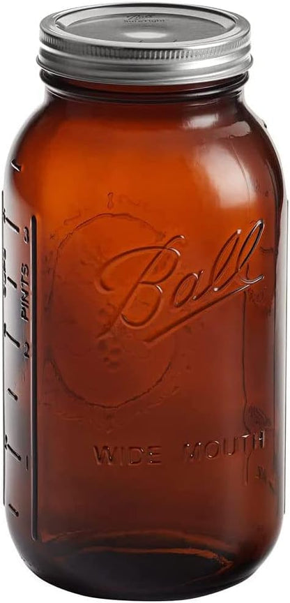 Ball: Jar Canning Amber Microwaveable and Dishwasher Safe (1/2 gal, Set of 6) - The Tribalist