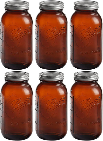 Ball: Jar Canning Amber Microwaveable and Dishwasher Safe (1/2 gal, Set of 6) - The Tribalist