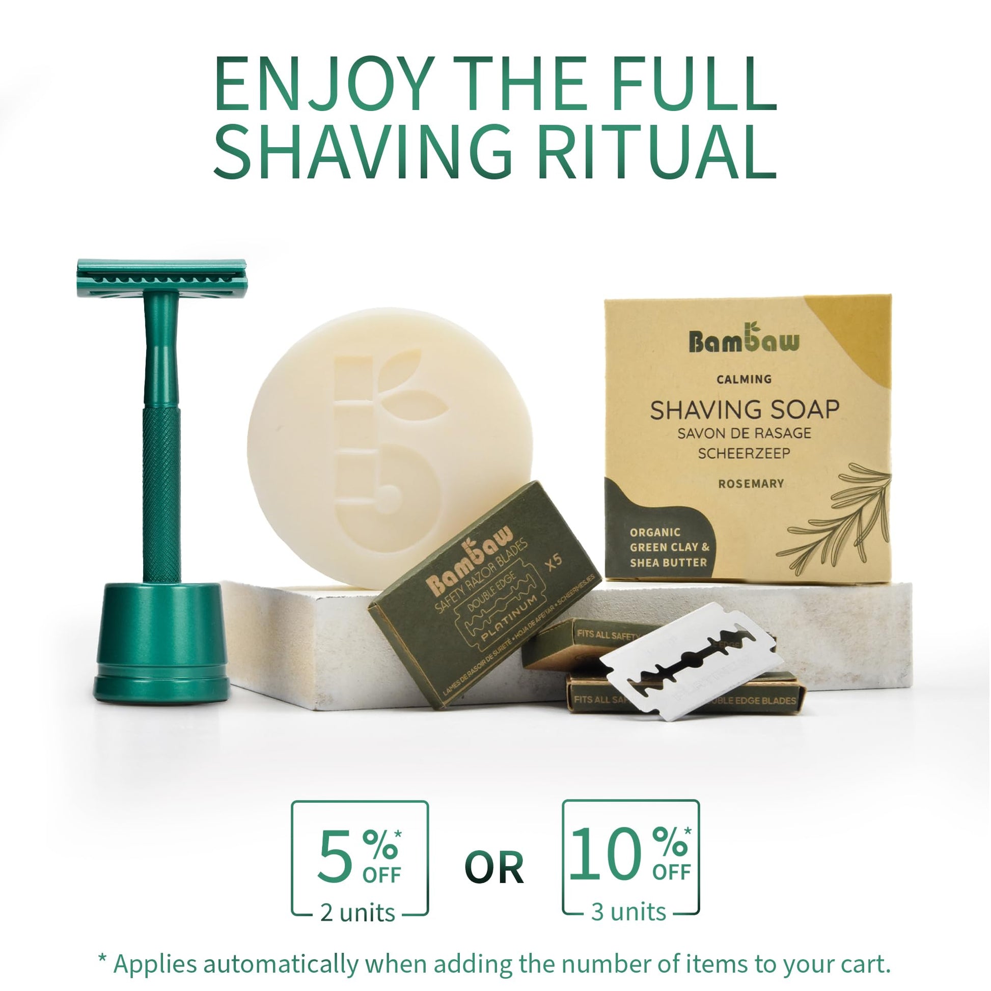 The Tribalist - Bambaw: Plastic Free Safety Razor for Women with 5 Double Edge Safety Razor Blades