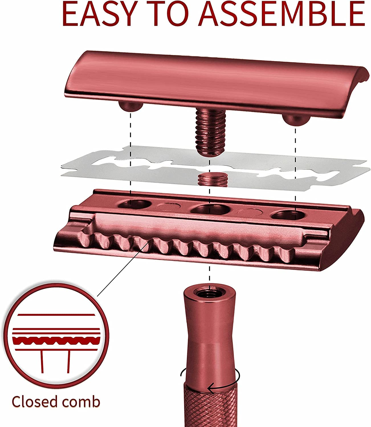 The Tribalist - Bambaw: Plastic Free Safety Razor for Women with 5 Double Edge Safety Razor Blades