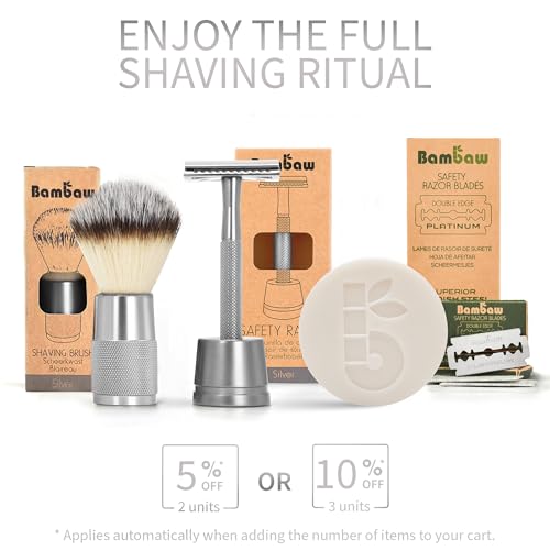 The Tribalist - Bambaw: Plastic Free Safety Razor for Women with 5 Double Edge Safety Razor Blades