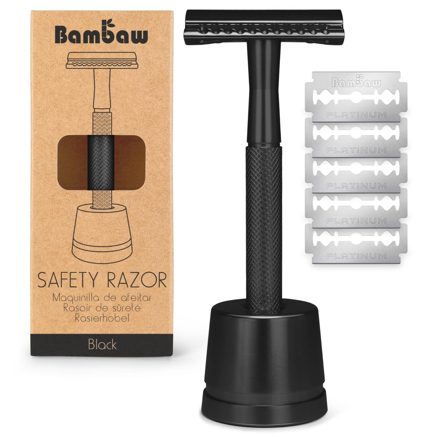 The Tribalist - Bambaw: Plastic Free Safety Razor for Women with 5 Double Edge Safety Razor Blades