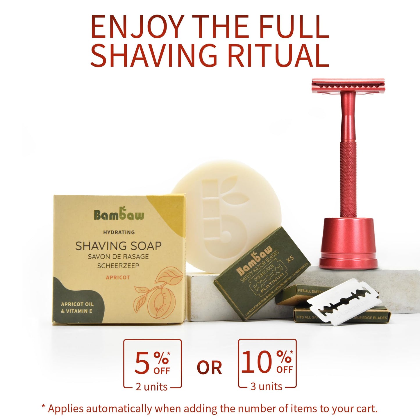 The Tribalist - Bambaw: Plastic Free Safety Razor for Women with 5 Double Edge Safety Razor Blades