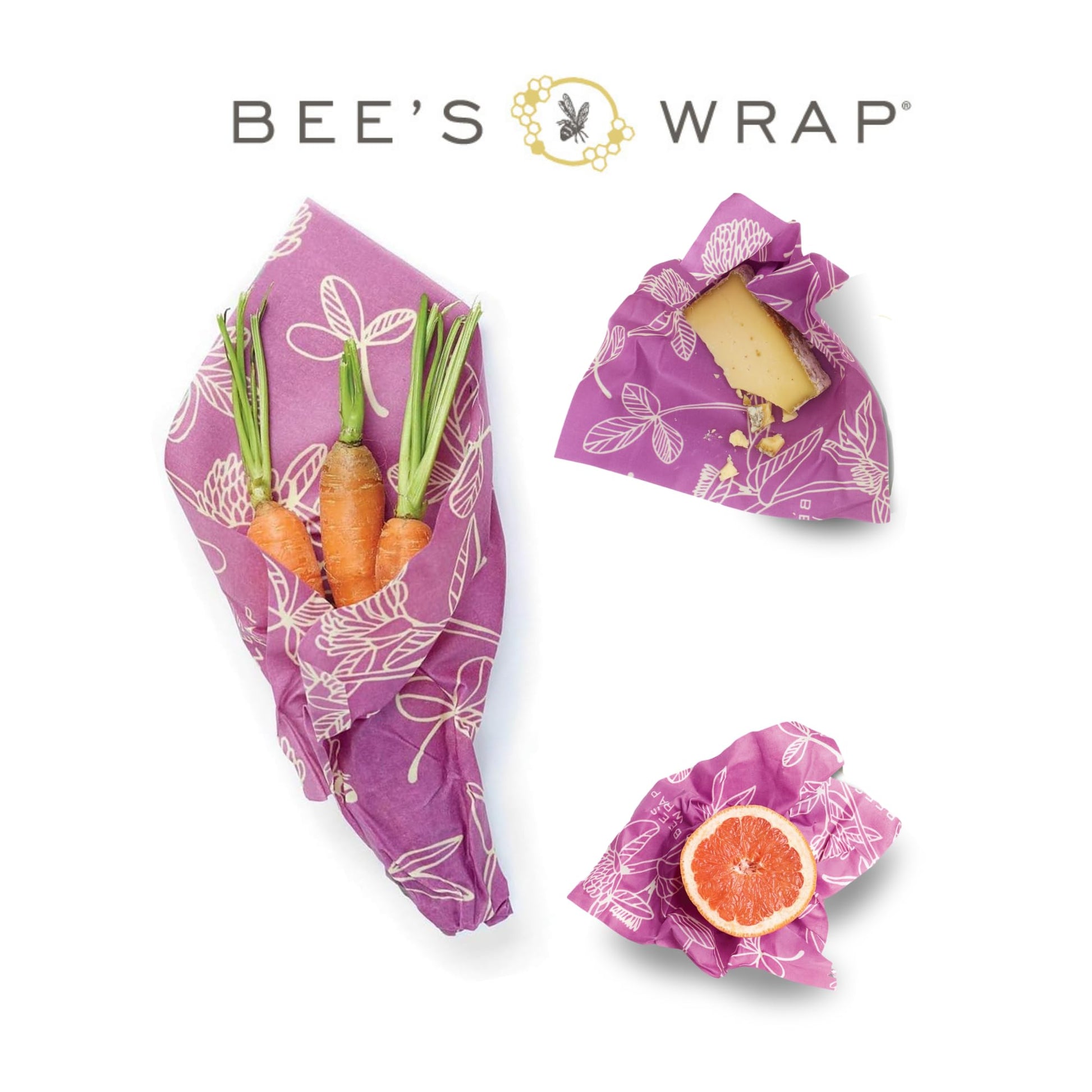 Bee's Wrap Fun Design Reusable Beeswax Food Wraps, 3 Pack - The Tribalist