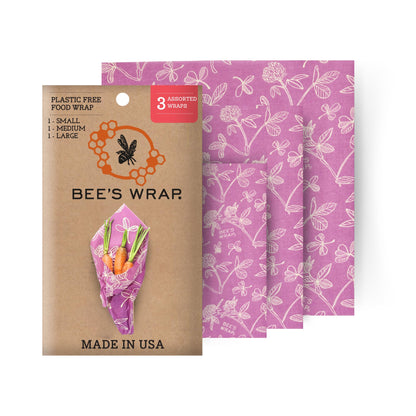 Bee's Wrap Fun Design Reusable Beeswax Food Wraps, 3 Pack - The Tribalist