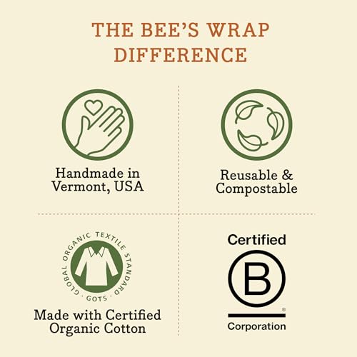 Bee's Wrap Fun Design Reusable Beeswax Food Wraps, 3 Pack - The Tribalist