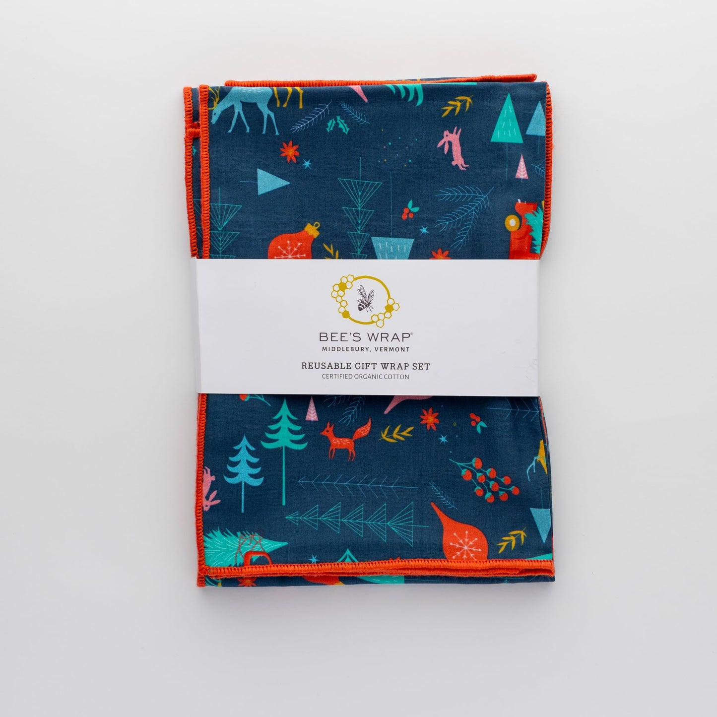 Bee's Wrap: Reusable Christmas Wrapping Paper – Organic Cotton (Pack of 4 - 2 - S, 1 - M, 1 - L) - The Tribalist