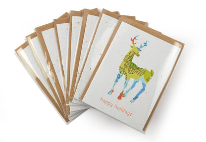 Bloomin: Plantable Seed Paper Greeting Cards - 100% Recycled Paper (Pack of 8) - The Tribalist