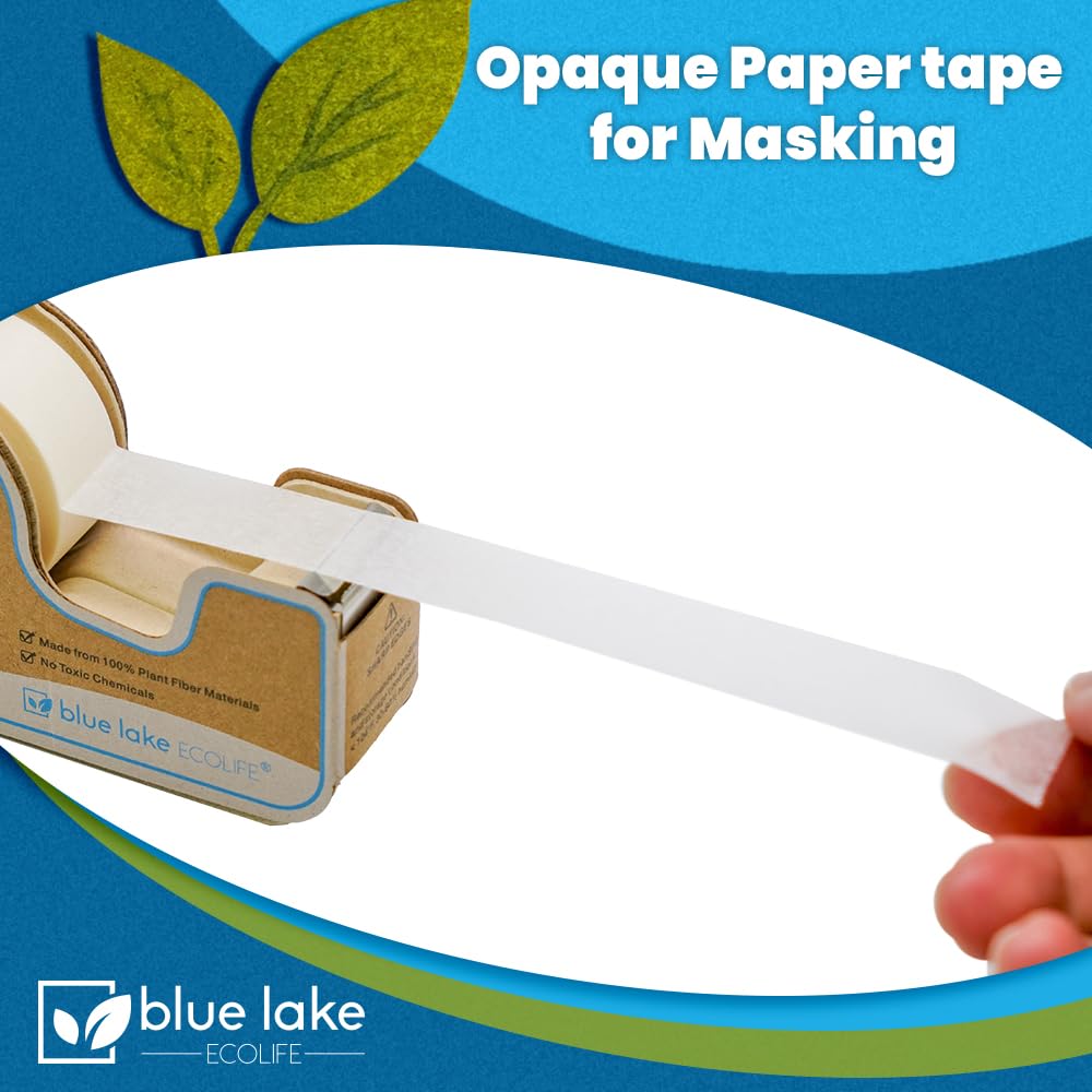 Blue Lake: Tape Dispenser with Plant - Based Tape Rolls – Plastic - Free, Sustainable, and Refillable - The Tribalist