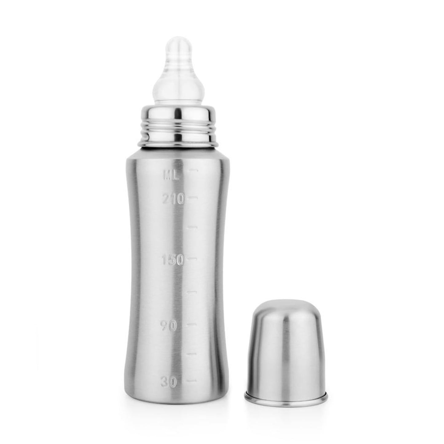 Bon aPetite: 304 18/8 Stainless Steel Baby Feeding Bottle - Medical Grade Silicone Nipple (250 ML) - The Tribalist