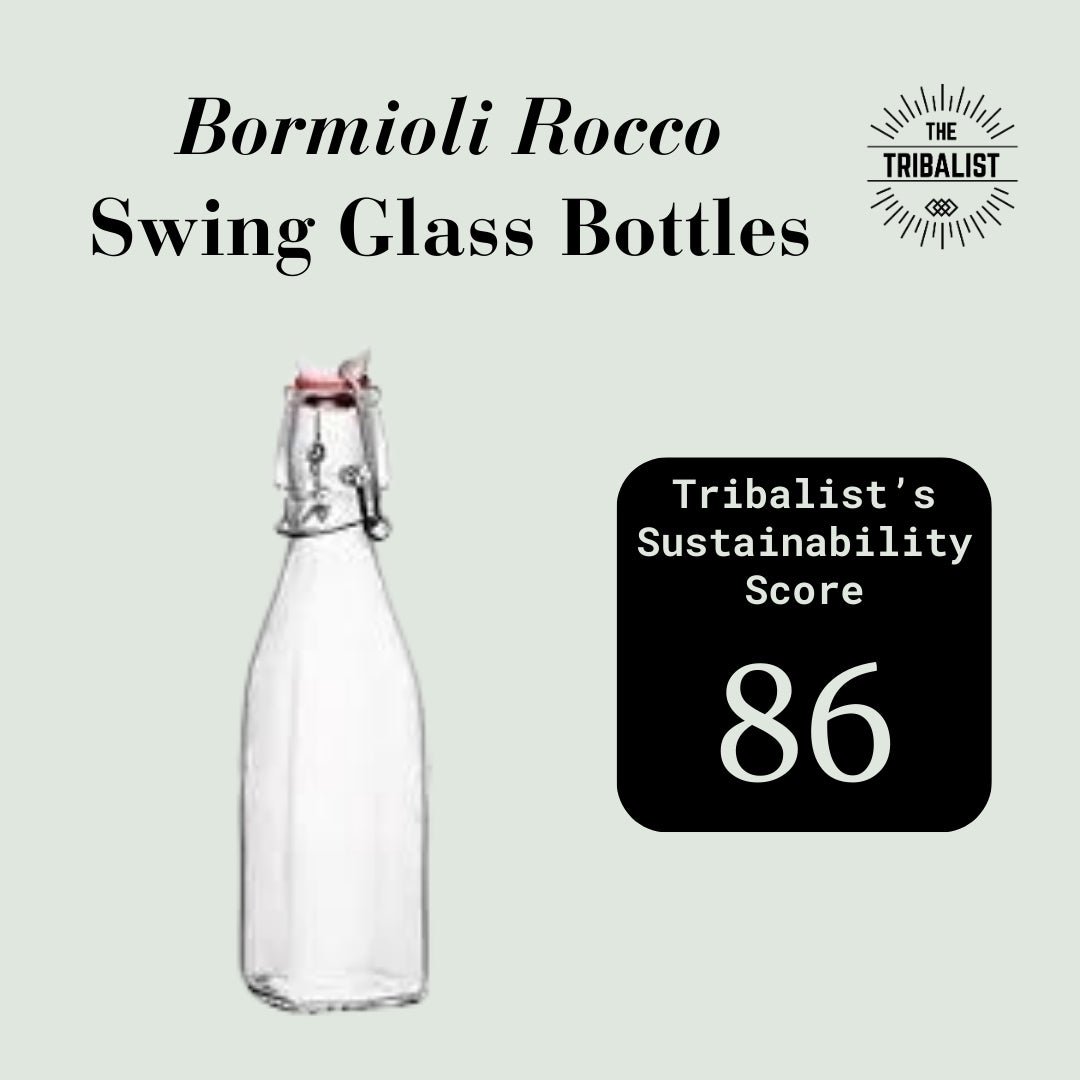 Bormioli Rocco: Square Base Glass Bottles with Swing Top Airtight Hermetic Lid (8.5 Oz, Set of 6) - The Tribalist