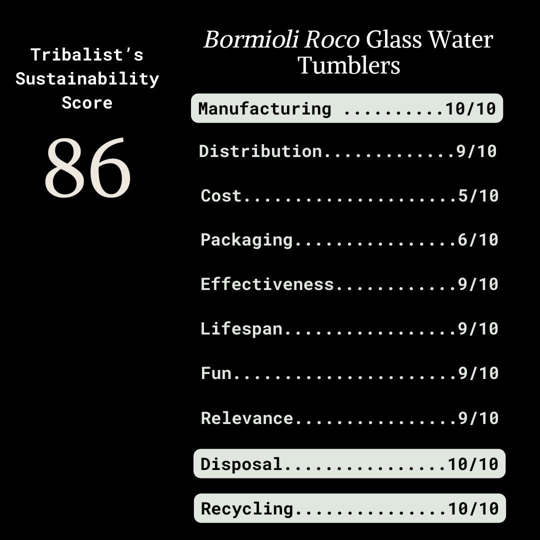 Bormioli Roco: Glass Water Tumblers (12.5 oz) - The Tribalist