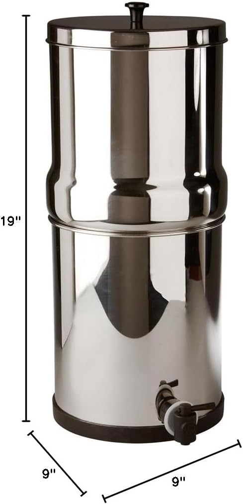 British Berkefeld by Doulton: W9361138 Stainless Steel Gravity Water Filter System - The Tribalist